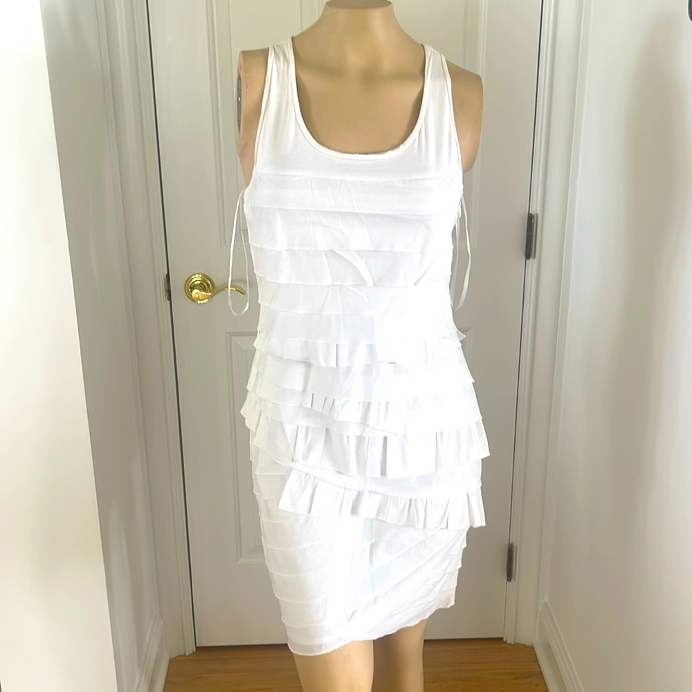 BCBG MAXAZRIA RUFFLED DRESS